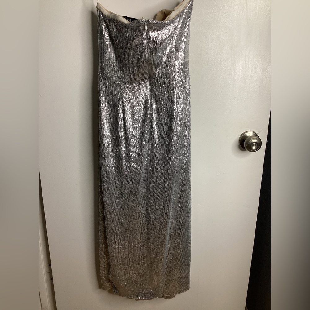 Rachel Zoe Silver Sequin Krista Dress M - Picture 9 of 11